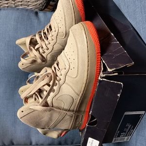 Air Force 1 Mids Women's Size 9.5 Tan/Coral
